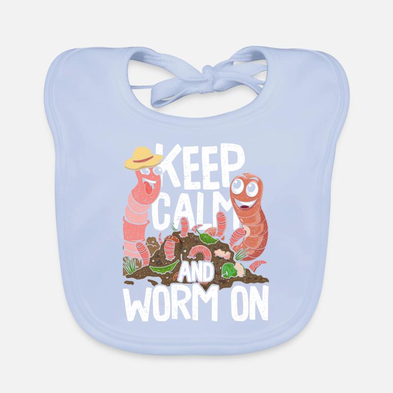 L’élevage de vers Keep Calm And Worm On Bavoir bio Bébé