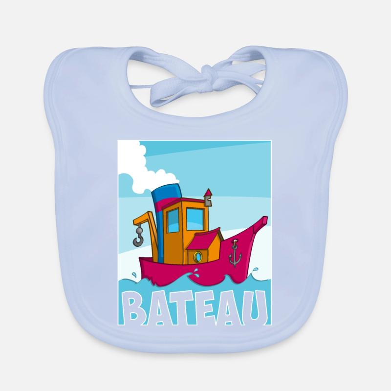 Buntes Bild eines lustigen Schleppers Baby Bio-Lätzchen