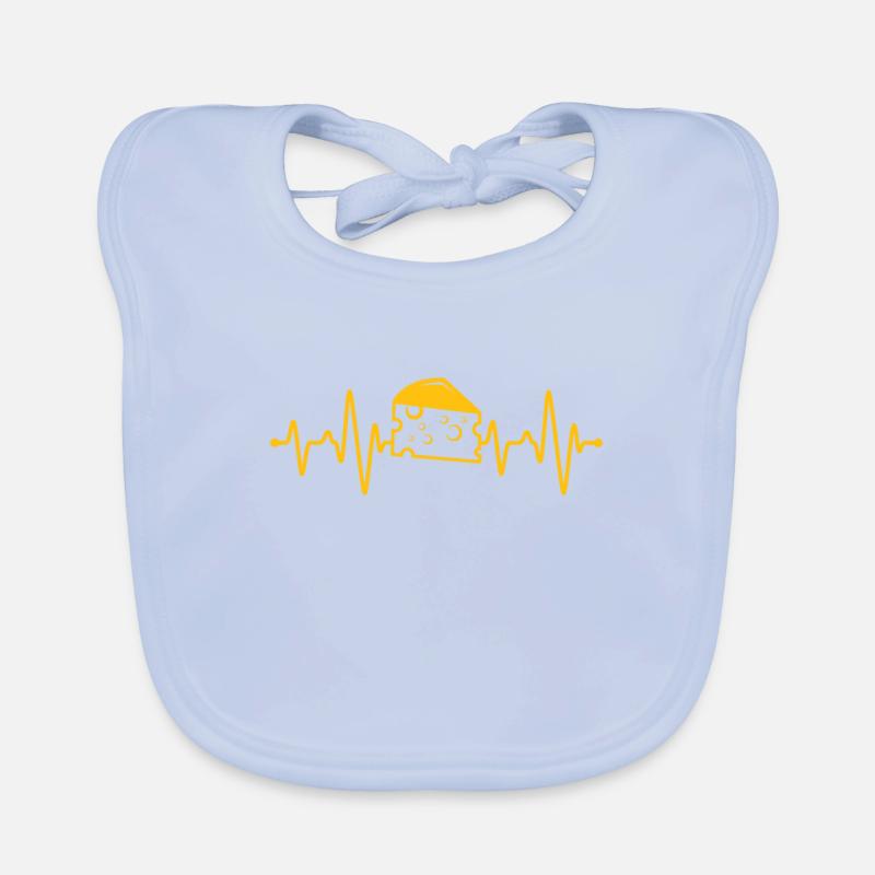 Cheese Heartbeat Organic Baby Bibs