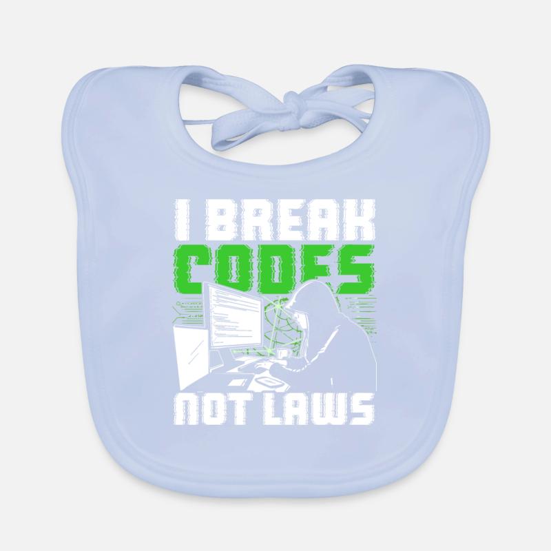 Hacker éthique J’enfreins les codes, pas les lois Bavoir bio Bébé