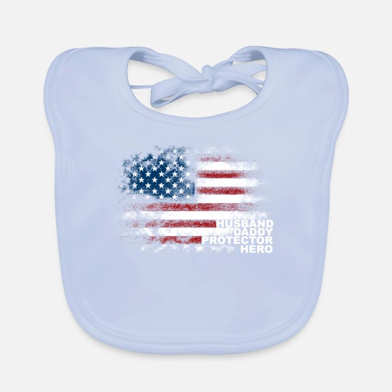 USA Husband Daddy Protector Hero Baby Bio-Lätzchen