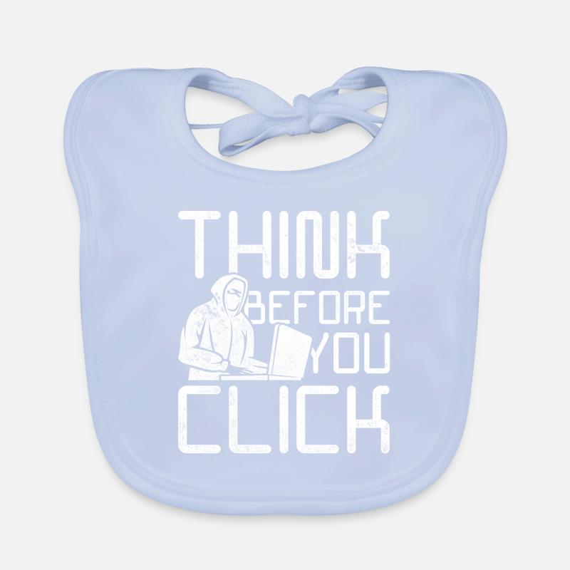 Ethischer Hacker Think Before You Click Baby Bio-Lätzchen