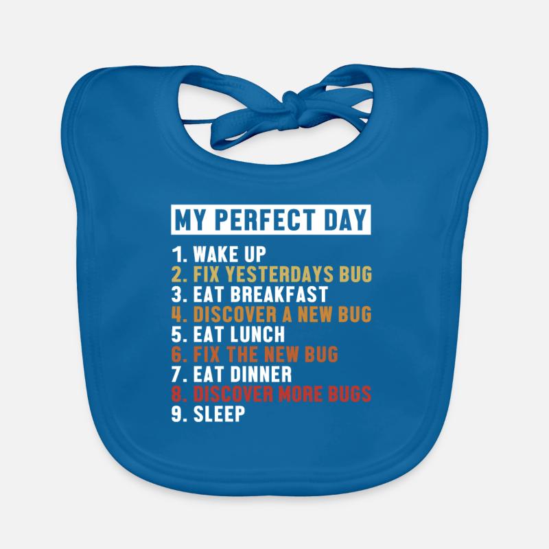 Correction de bugs Perfect Day Développeur Codeur Programmeur Bavoir bio Bébé