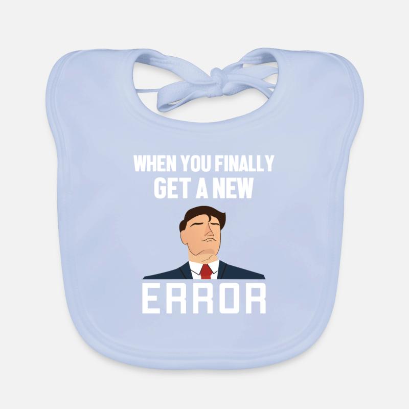 Get a New Error Softwareentwickler Developer Baby Bio-Lätzchen