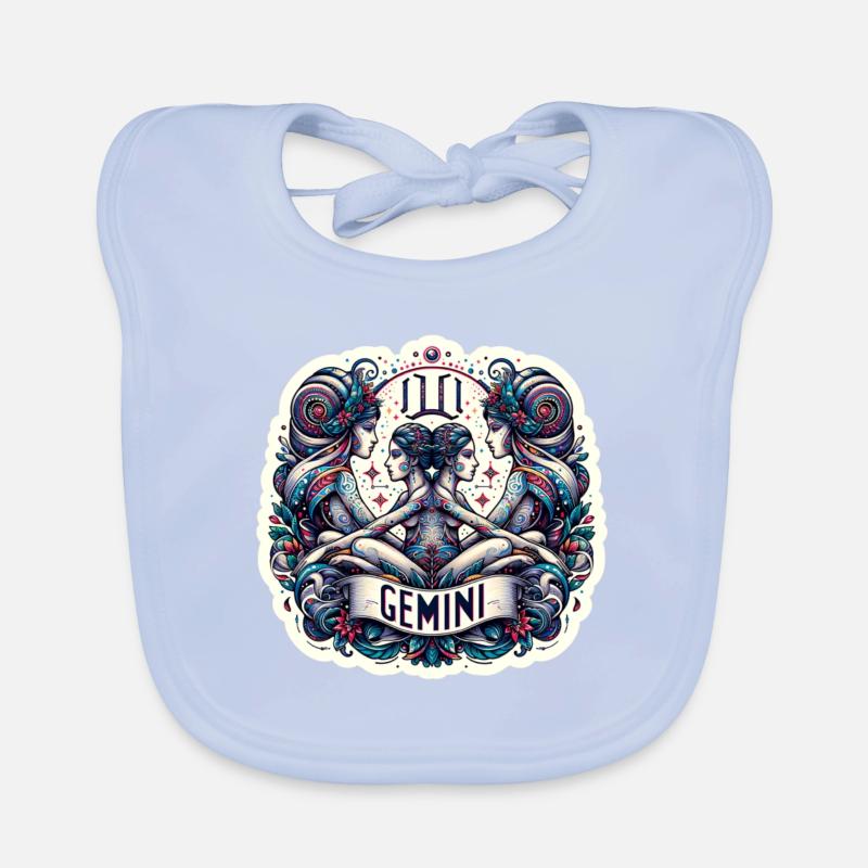 Sternzeichen Zwilling Baby Bio-Lätzchen