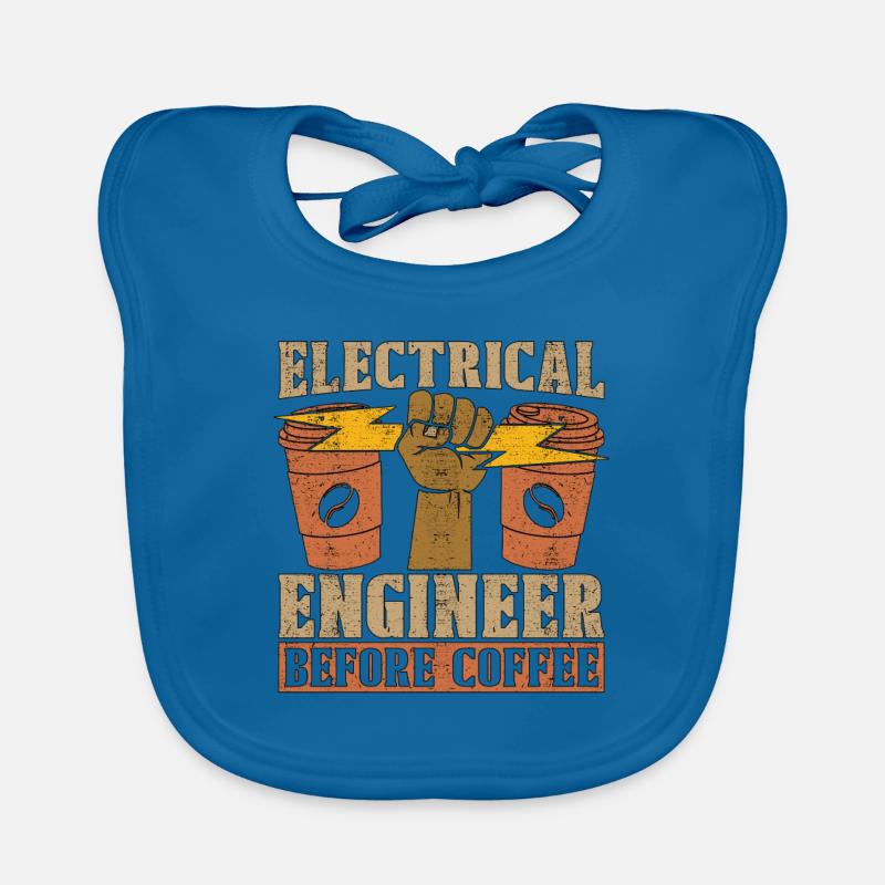 Electrical Engineer Before Lineman Coffee Lover Baby Bio-Lätzchen