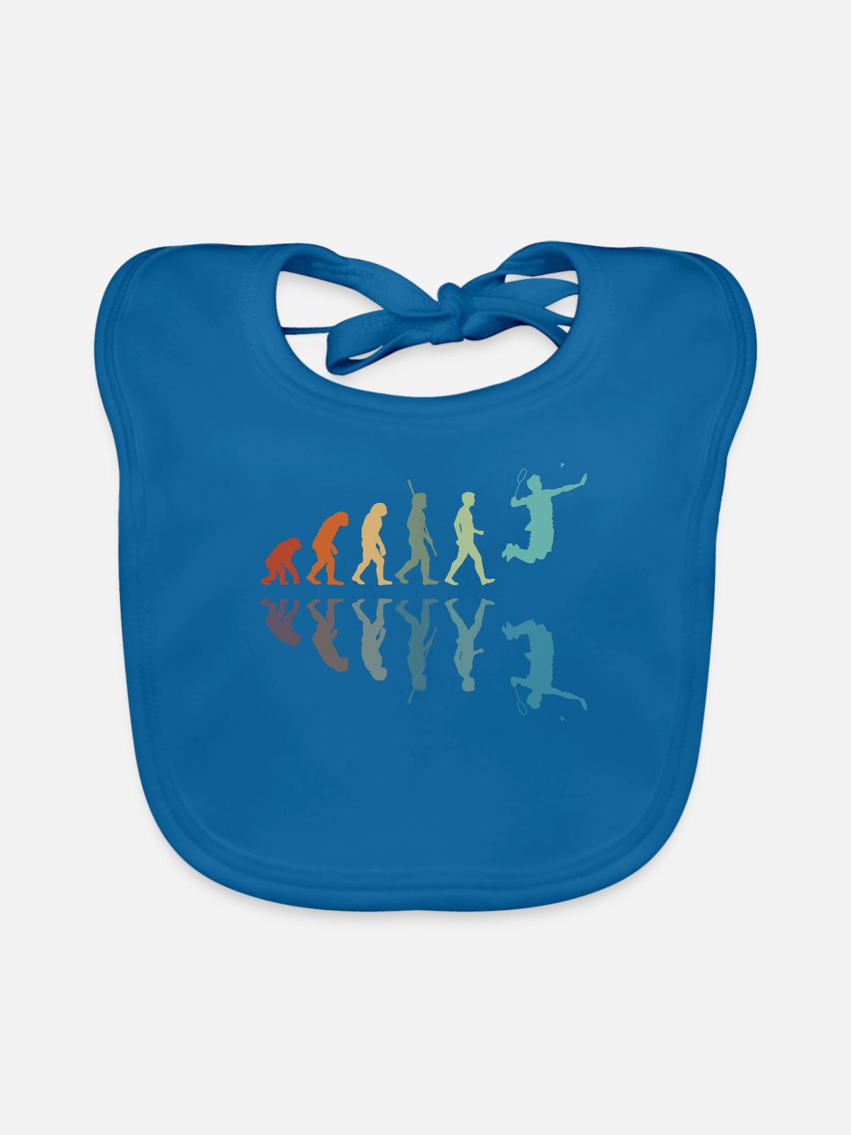 Badminton Evolution - Baby Bio-Lätzchen - Pfauenblau - Vorne
