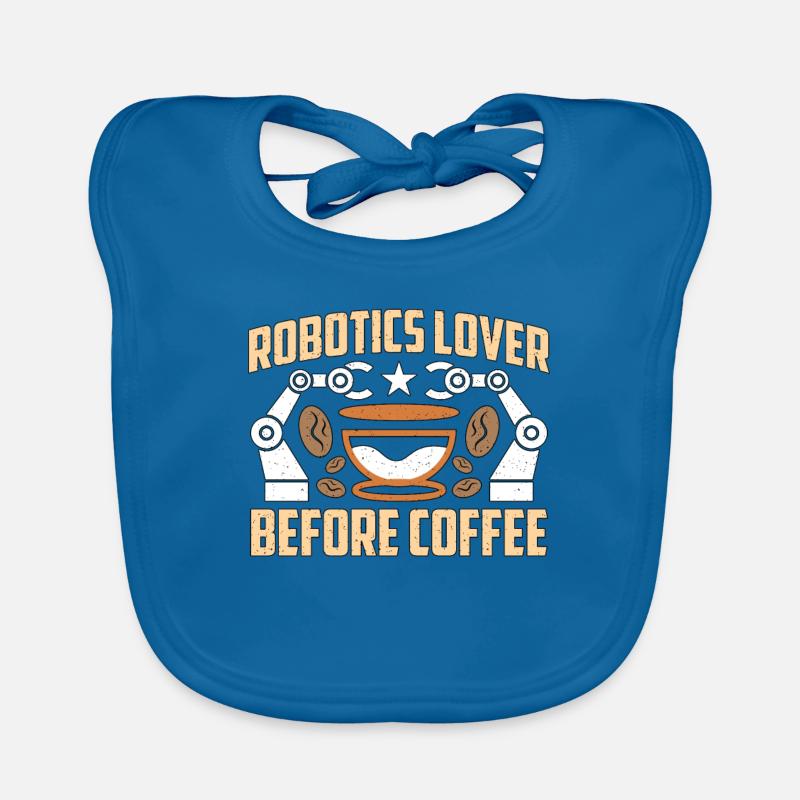 Robotics Lover Before Technology Coffee Lover Organic Baby Bibs