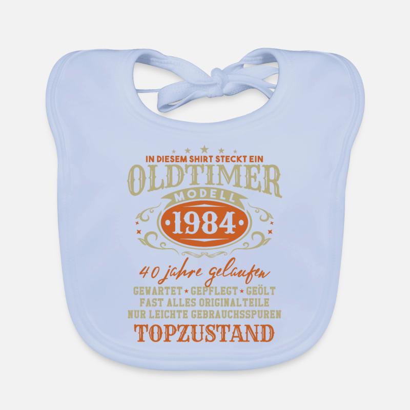 40. Geburtstag Oldtimer 1984 Baby Bio-Lätzchen