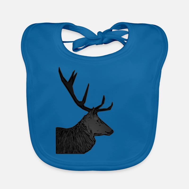 Rothirsch Geweih mit Hirschgeweih Baby Bio-Lätzchen