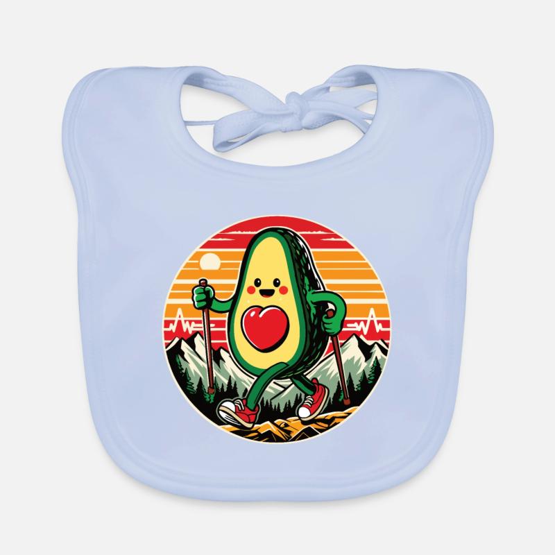 Wandernde Avocado beugt Herzkrankheiten vor Baby Bio-Lätzchen