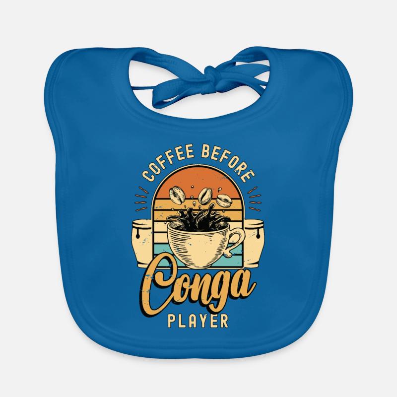 Conga Player Coffee Before Congas Coffee Lover Baby Bio-Lätzchen