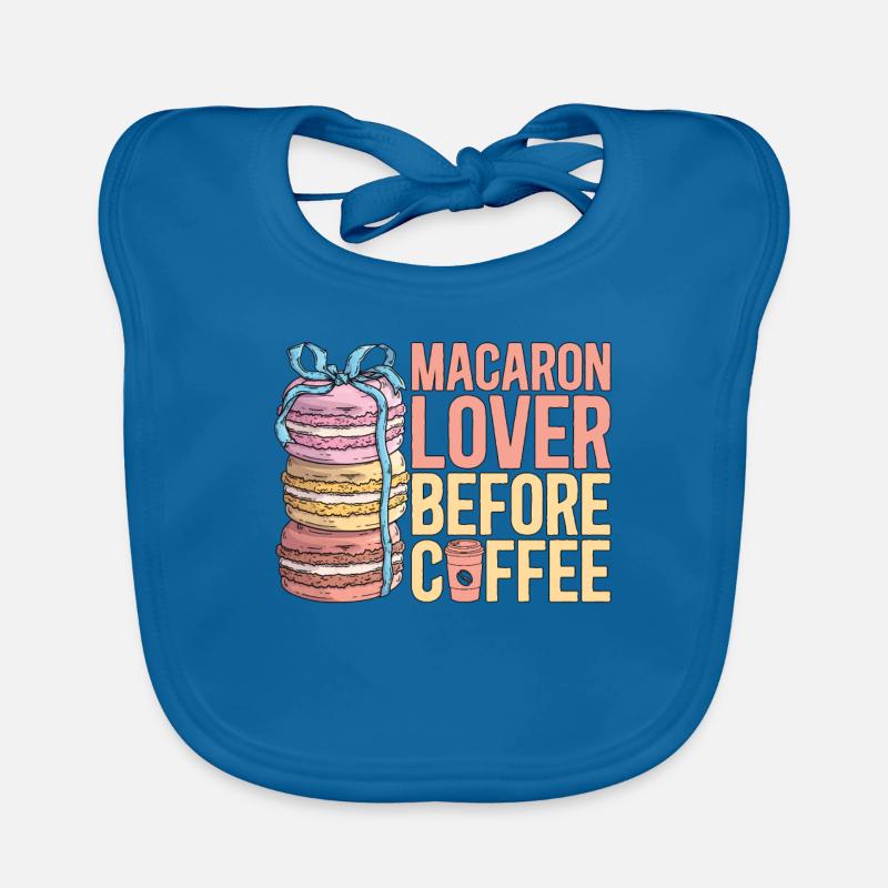 Macaron Lover Before Coffee Baking Coffee Lover Baby Bio-Lätzchen