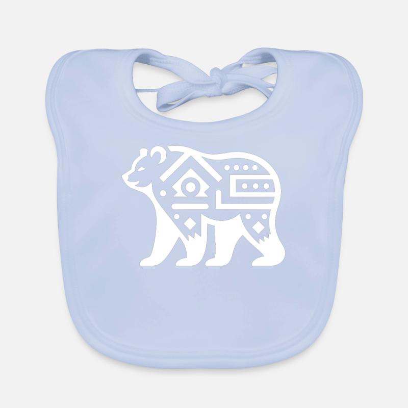 Bear Native American Zodiac Organic Baby Bibs