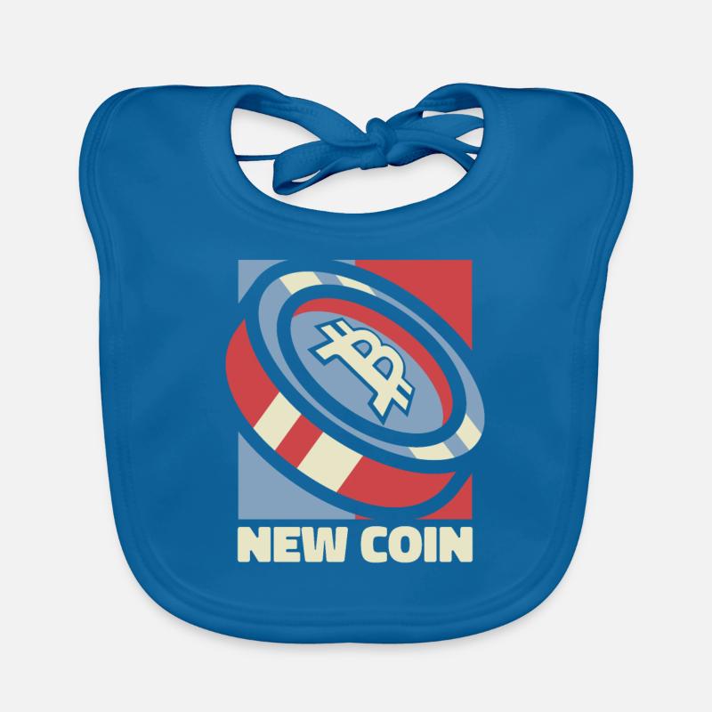 New Coin Cryptocurrency Blockchain Crypto Bitcoin Organic Baby Bibs