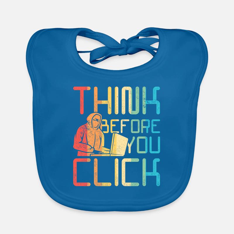 Ethical Hacker Think Before You Click Organic Baby Bibs