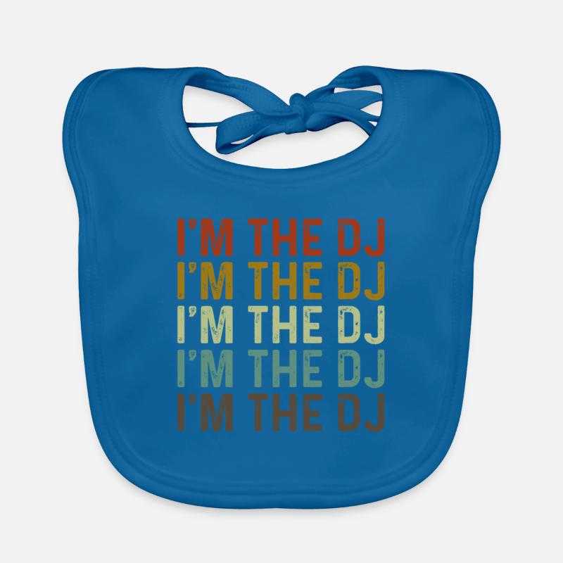 Ich bin der DJ DJ - Baby Bio-Lätzchen - Pfauenblau