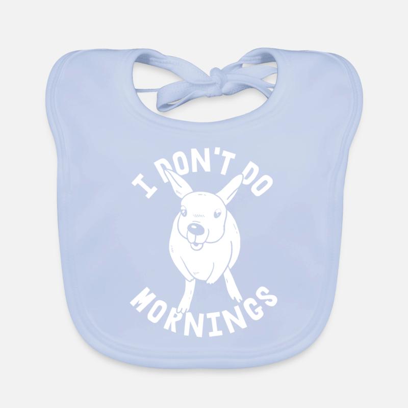 Känguru Lustig I Dont Do Mornings Baby Bio-Lätzchen