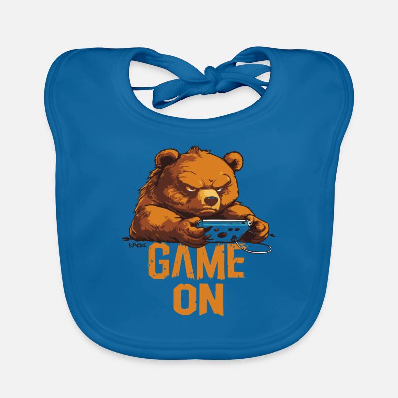 Gamer Bear: Game On Organic Baby Bibs