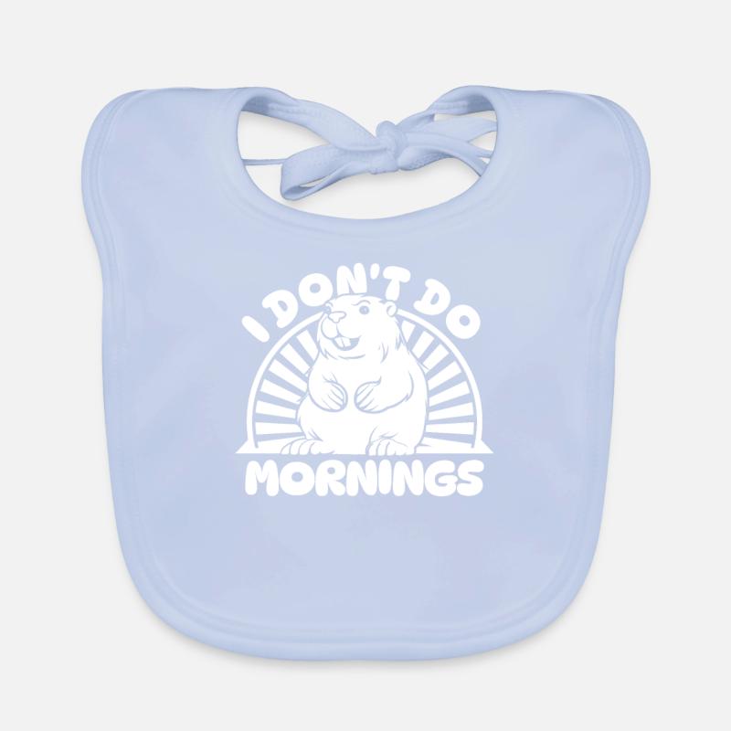 Biber Witzig I Dont Do Mornings Baby Bio-Lätzchen
