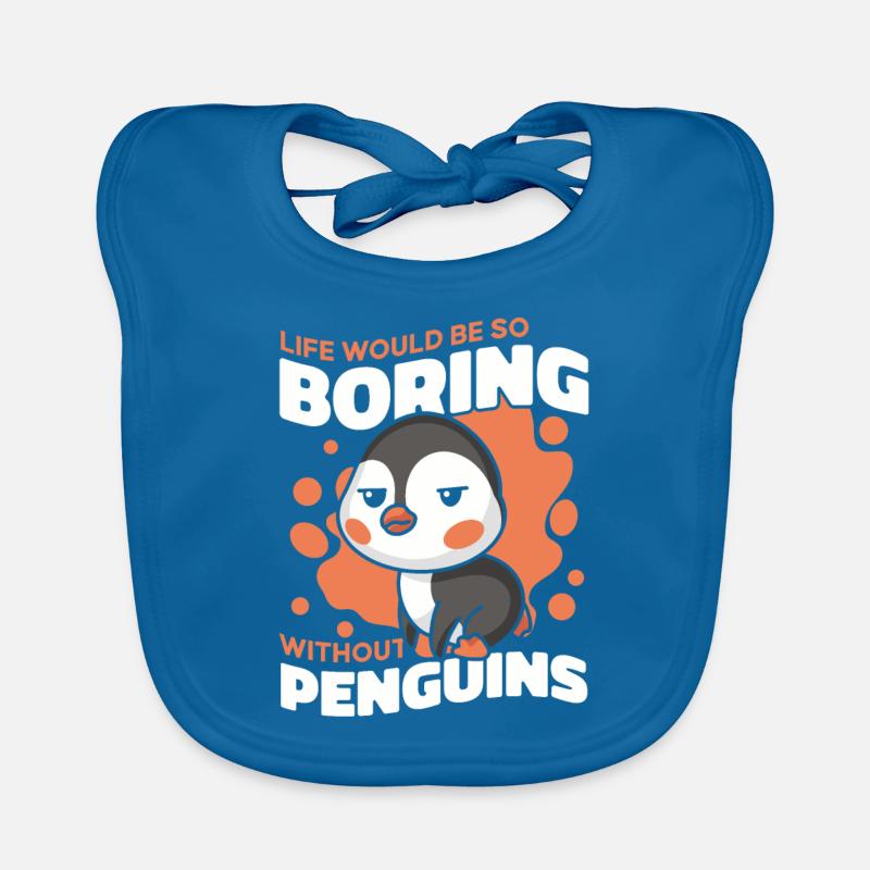 Life Would Be So Boring Without Penguins Seabird Organic Baby Bibs