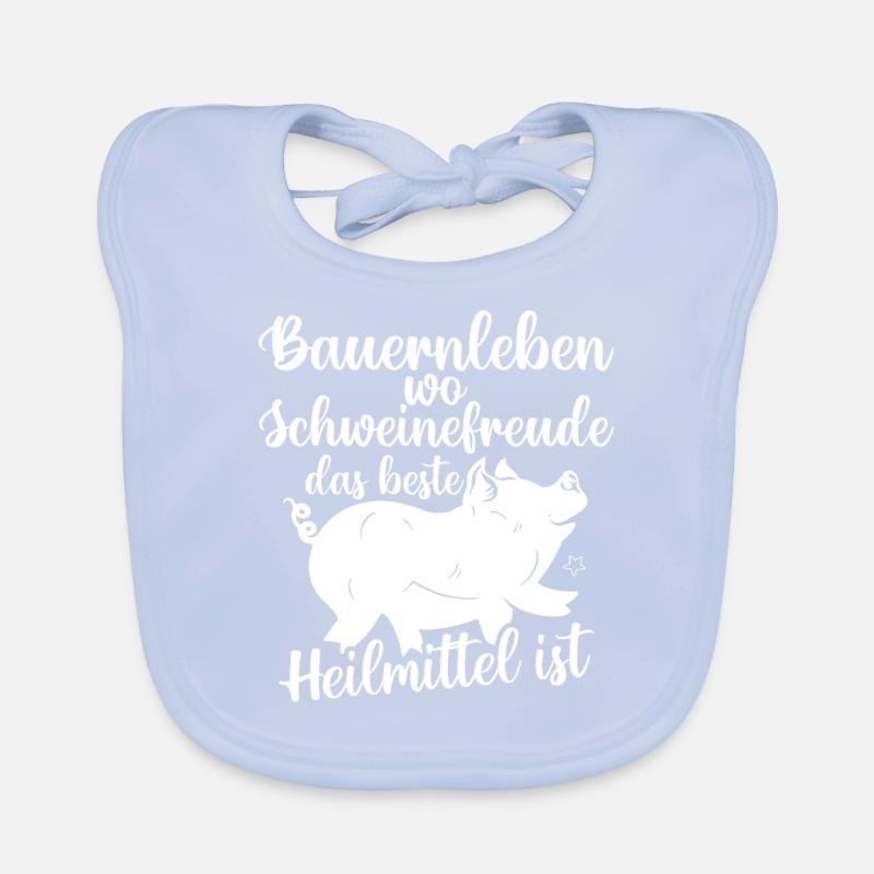 Schwein Schweinebauer Bauernhof Schweine Baby Bio-Lätzchen