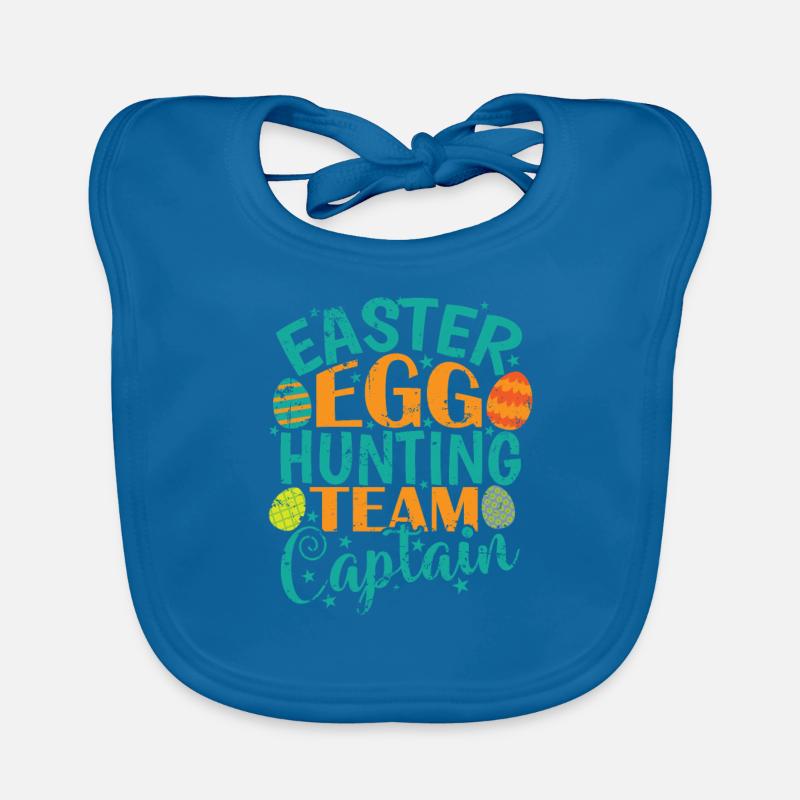 Easter Egg Hunting Team Captain Easter Bunny Organic Baby Bibs