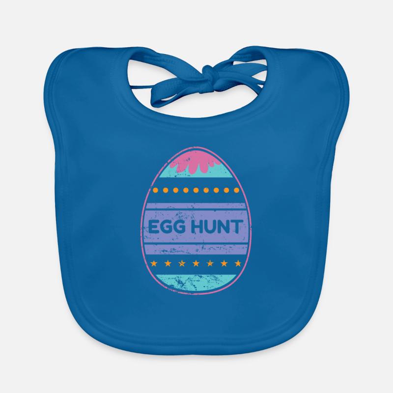 Egg Hunt Easter Bunny Easter Eggs Organic Baby Bibs