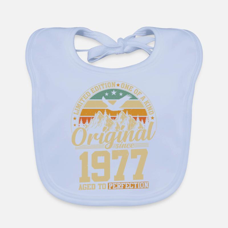 Birthday Joy 1977 Organic Baby Bibs