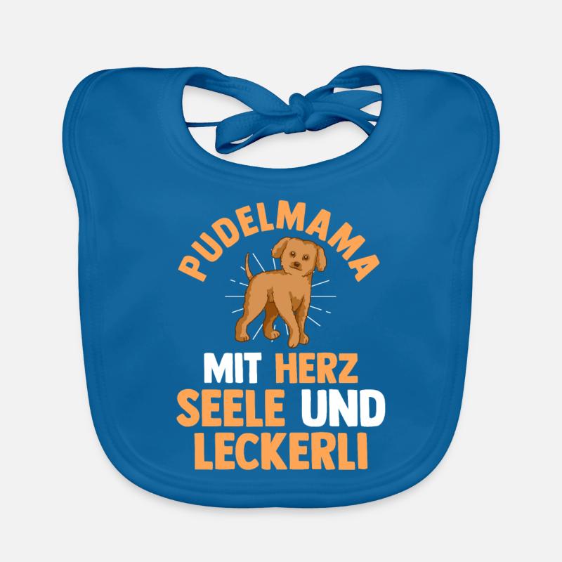 Hund Hundemama Pudelmama Mutter Pudel Baby Bio-Lätzchen