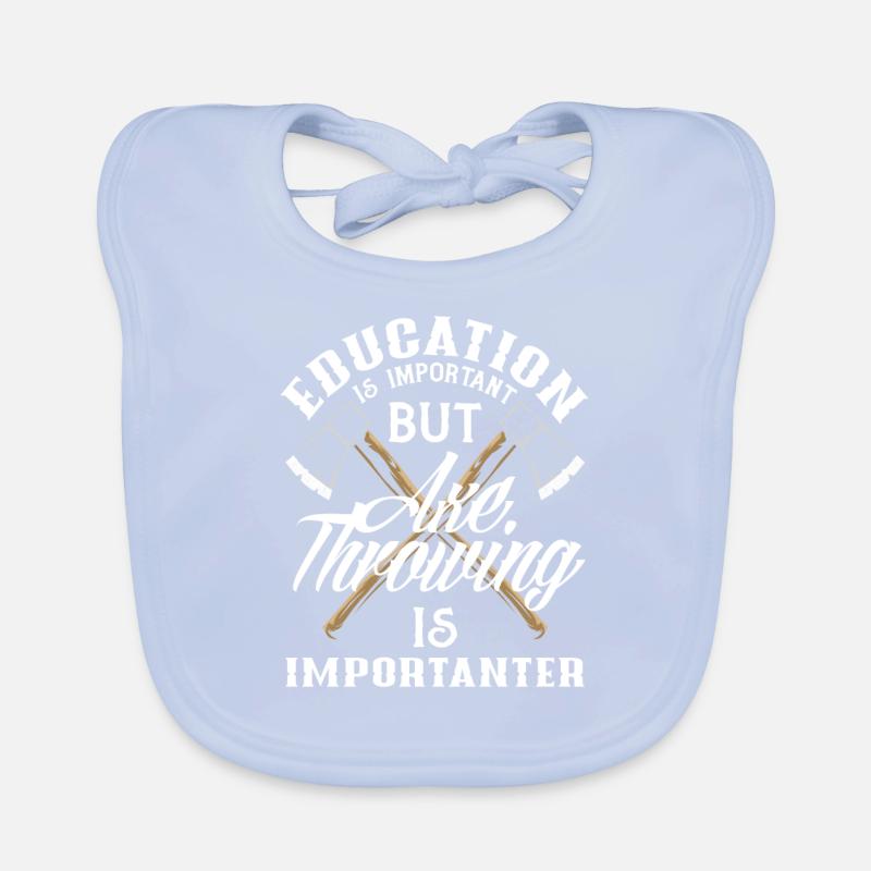 Axe Throw Axe Throwing Education Funny Saying Organic Baby Bibs