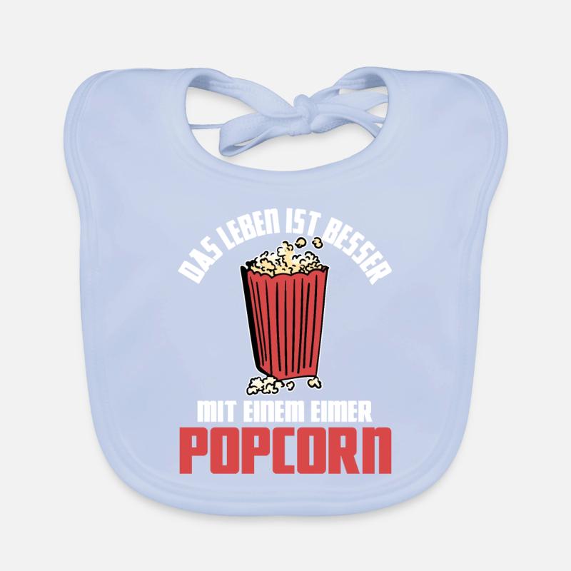 Leben Besser Eimer Popcorn Fasching Kostüm Baby Bio-Lätzchen