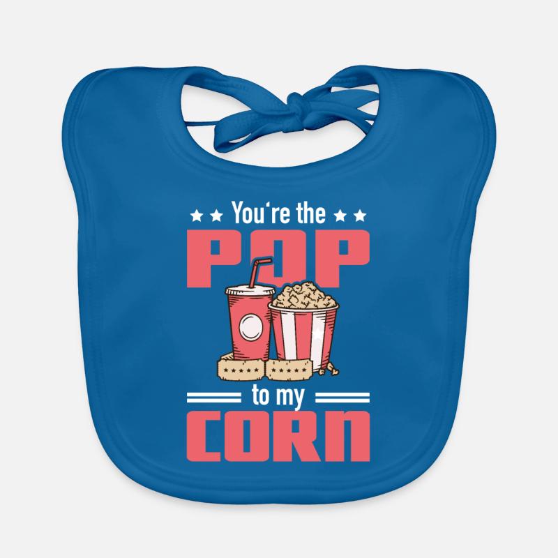 Amateur de pop-corn Pop à ma soirée cinéma de maïs Bavoir bio Bébé