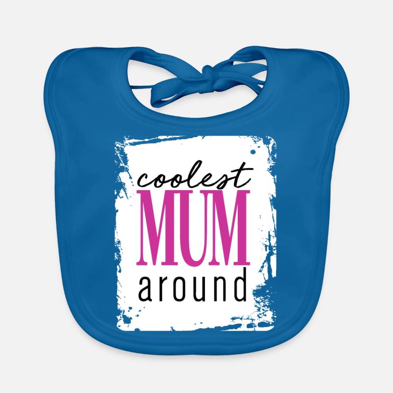 maman - Bavoir bio Bébé - bleu paon
