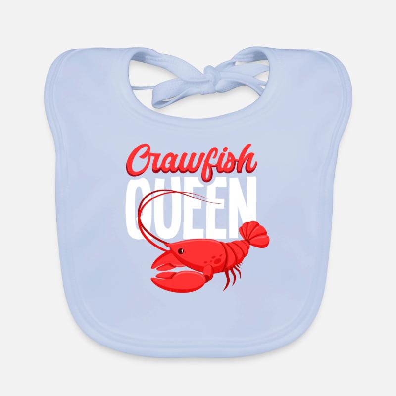Langusten Queen Krebstier Geschenk Baby Bio-Lätzchen
