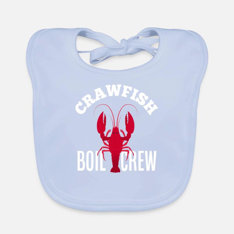 Crawfish Season Saying Gift Organic Baby Bibs