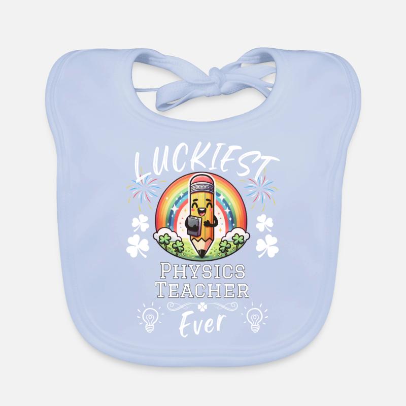 Luckiest Physics Teacher School Science Baby Bio-Lätzchen