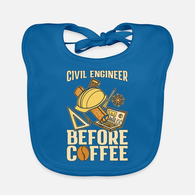 Civil Engineer Before Engineering Coffee Lover Baby Bio-Lätzchen