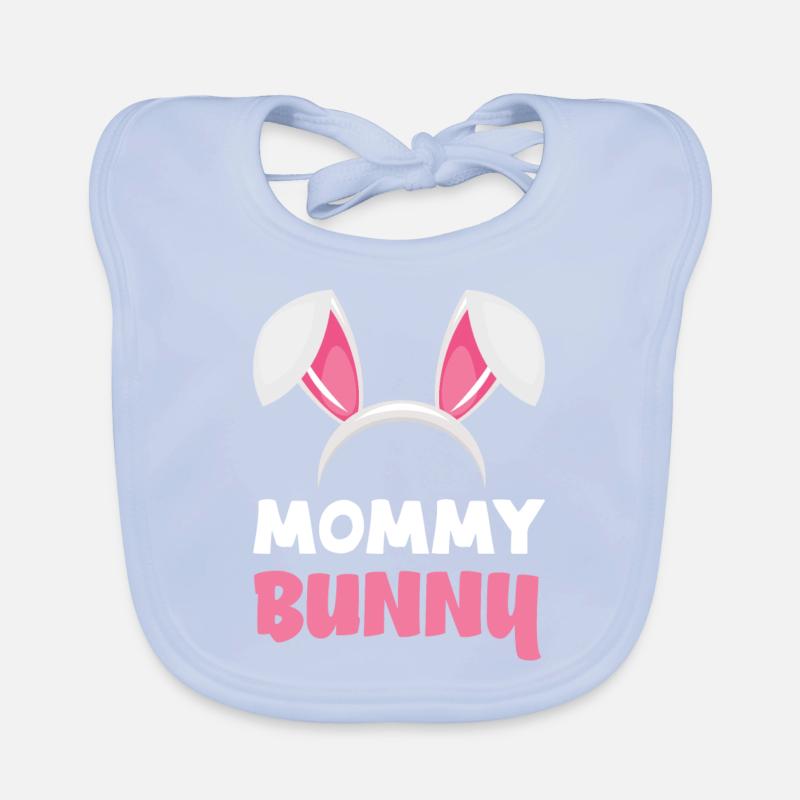 Mommy Bunny Easter Bunny Ears Easter Organic Baby Bibs