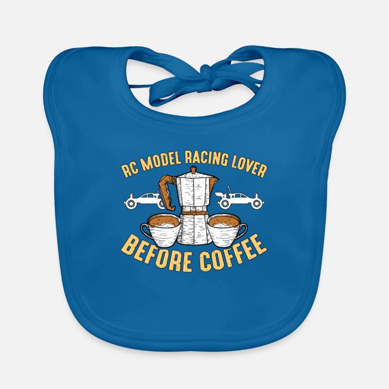 RC Model Racing Lover Before RC Car Coffee Lover Organic Baby Bibs