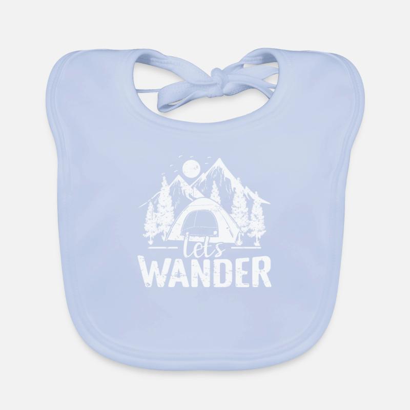 Let's Wander Camping Holidays Mountains Organic Baby Bibs