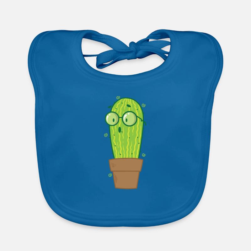Nerd Cactus Plant Organic Baby Bibs