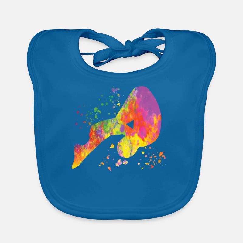 Diving Synchronized Diving Organic Baby Bibs