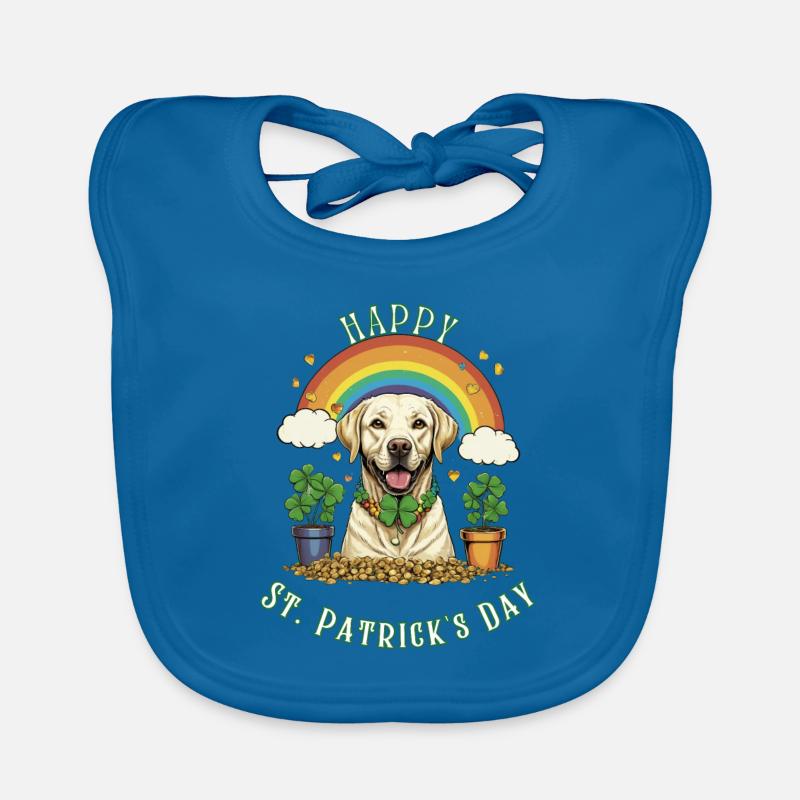 Trèfle de la Saint-Patrick Labrador Bavoir bio Bébé