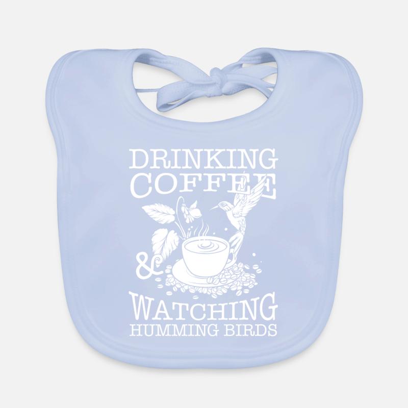 Hummingbird Coffee Bird Organic Baby Bibs