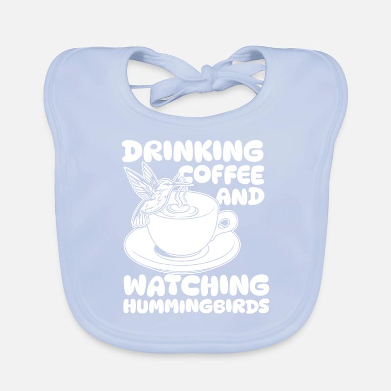 Hummingbird Coffee Bird Organic Baby Bibs