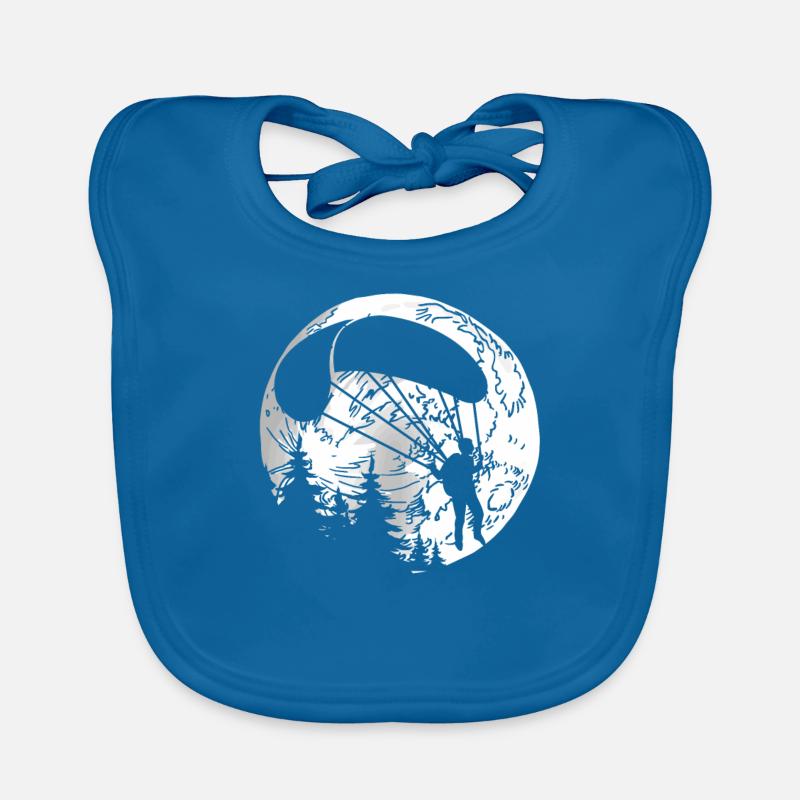 Paragliding Paragliding Moon Organic Baby Bibs