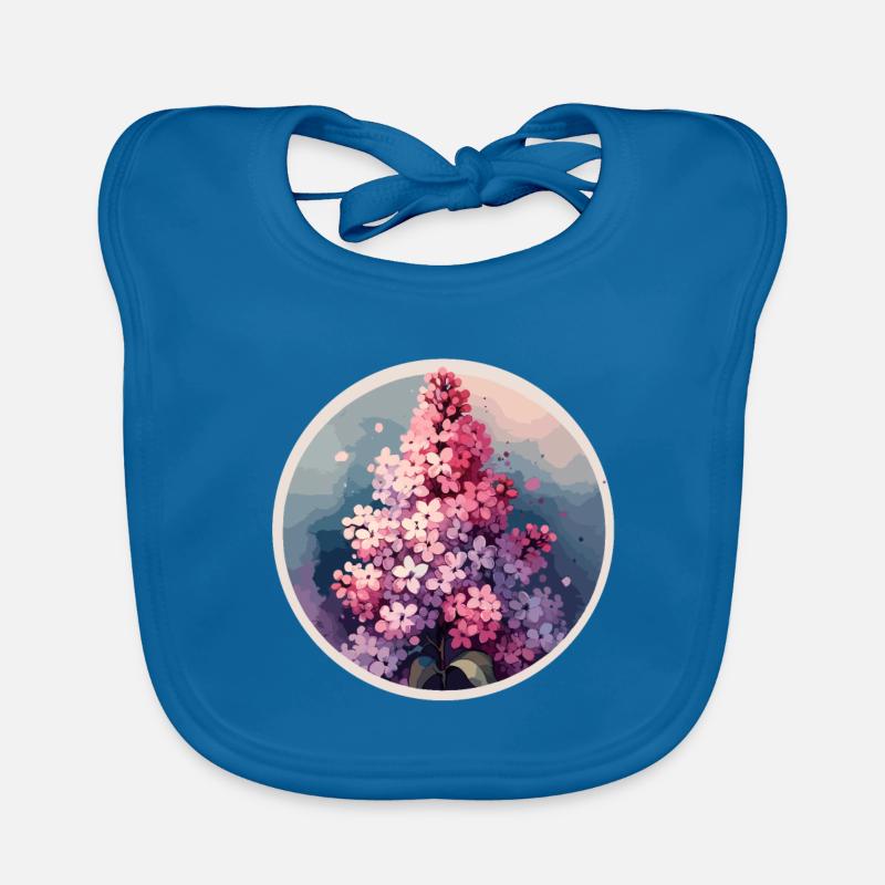 Lilas dessiné Bavoir bio Bébé