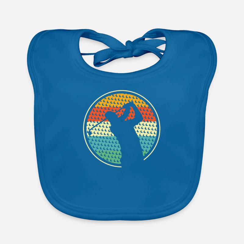 Golf Golfeurs Golfeurs - Bavoir bio Bébé - bleu paon