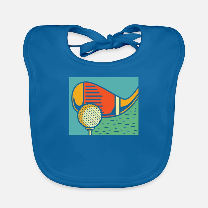 Golf Golfer Golfen Baby Bio-Lätzchen